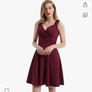 NEW Grace Karin Women's Sleeveless Formal Dress XL Dark Wine Wrap Swing